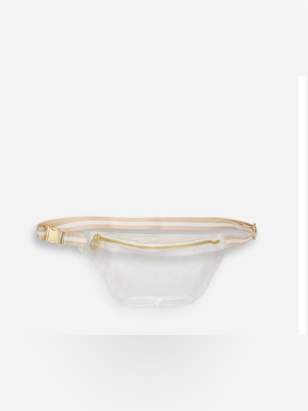Stoney Clover Lane sand & white clear fanny pack